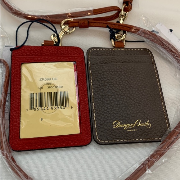 NWT Dooney & Bourke Pebble Grain Leather ID Holder/Removable Strap - Picture 2 of 5